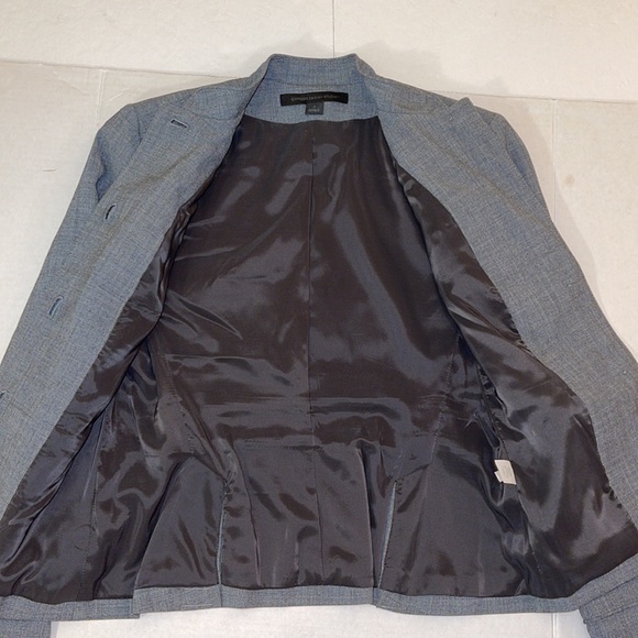 Express Design Studio Women's Heather Gray Military Suit Jacket 2 - Picture 6 of 10